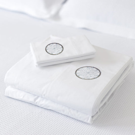 1000 Thread Count Embroidered Sheet Sets - Compass Rose