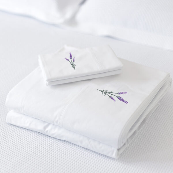 1000 Thread Count Embroidered Sheet Sets - Lavender