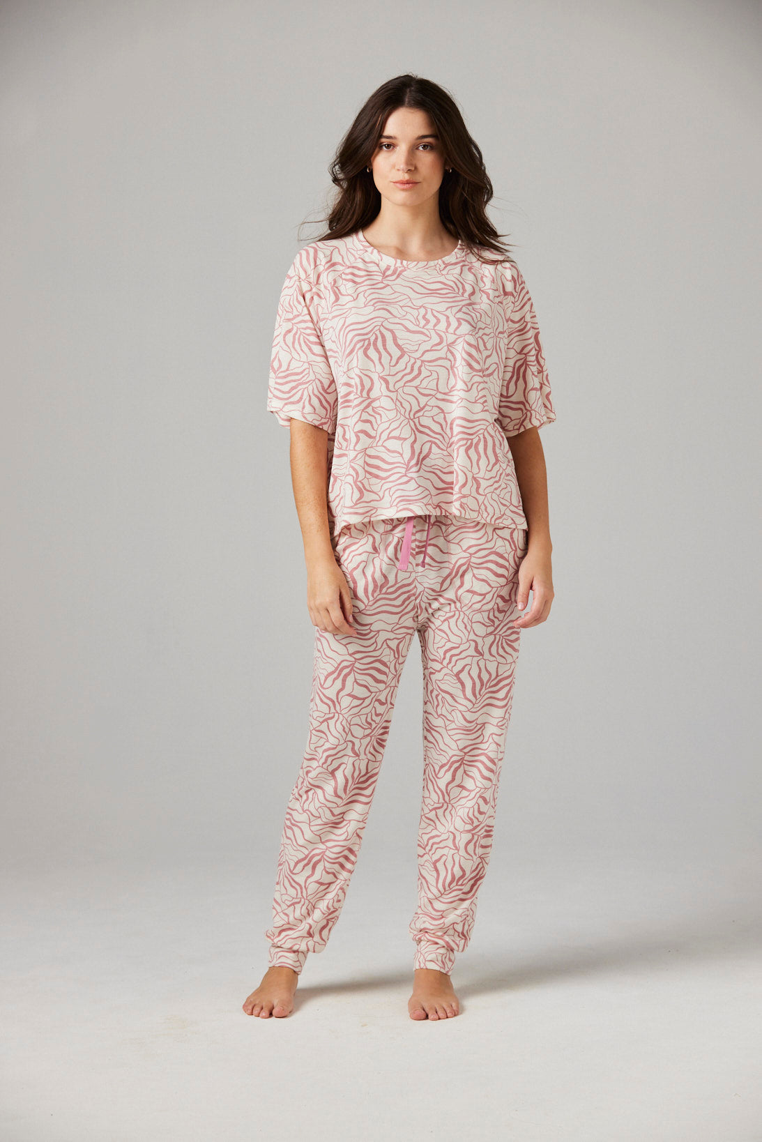 Alex Top Flora Print - Merino Loungewear