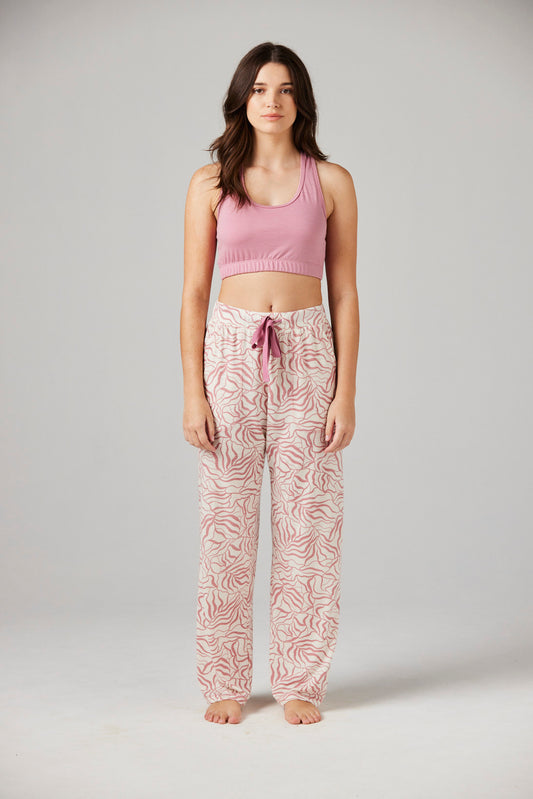 Maya Pant Flora - Merino Loungewear