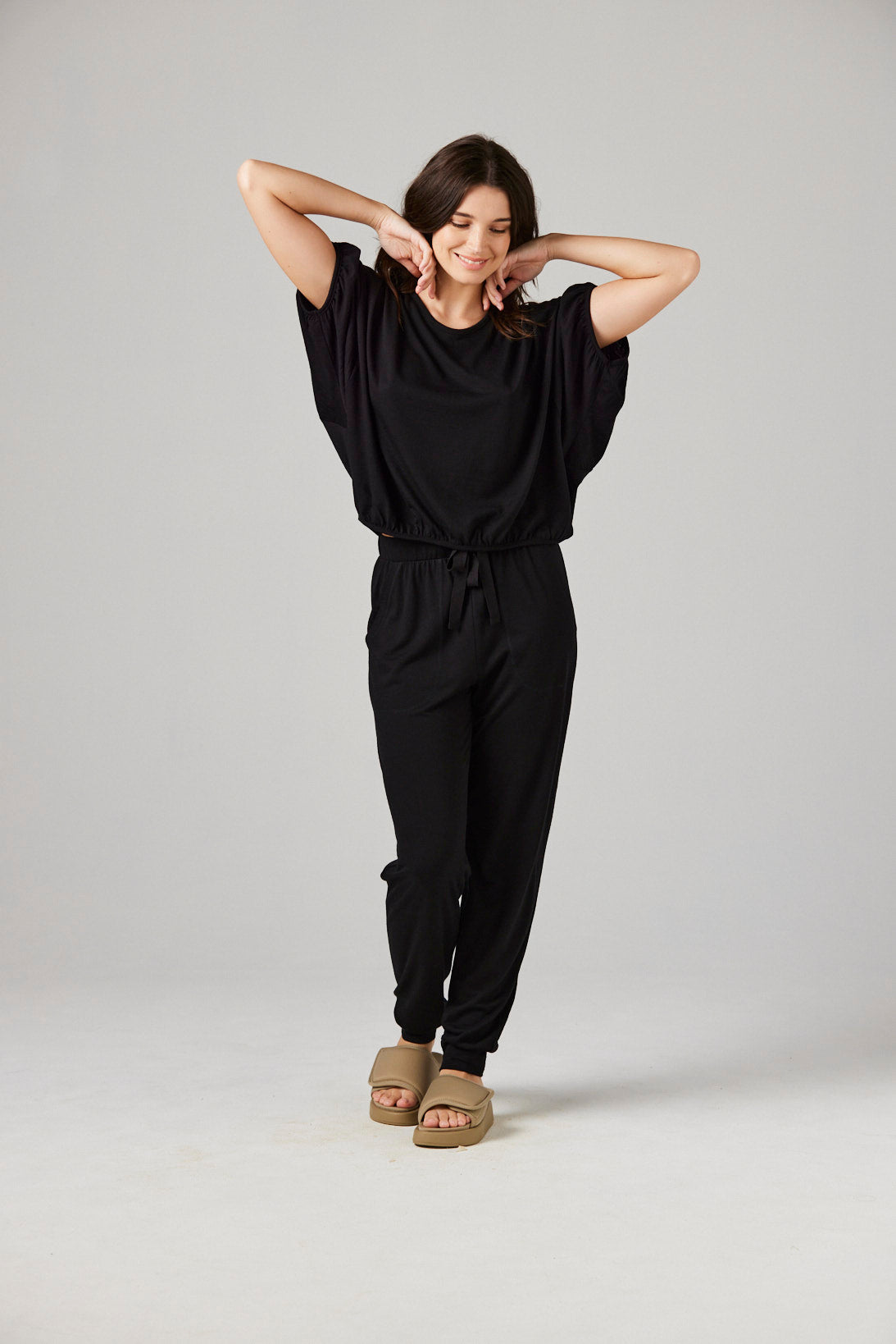 Demi Top Black - Merino Loungewear