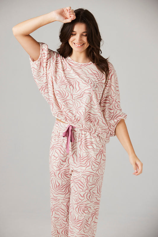 Demi Top Flora - Merino Loungewear