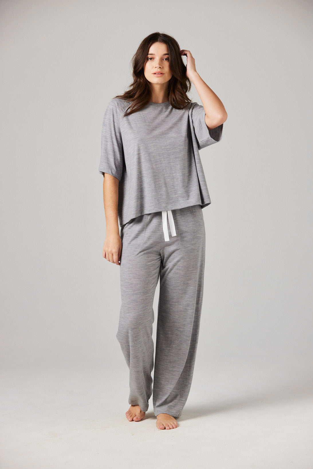 Maya Pant Grey - Merino Loungewear