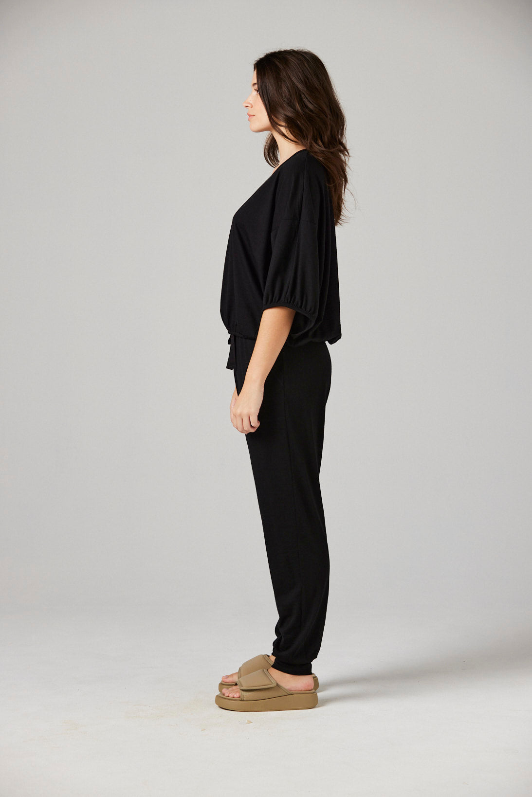 Demi Top Black - Merino Loungewear