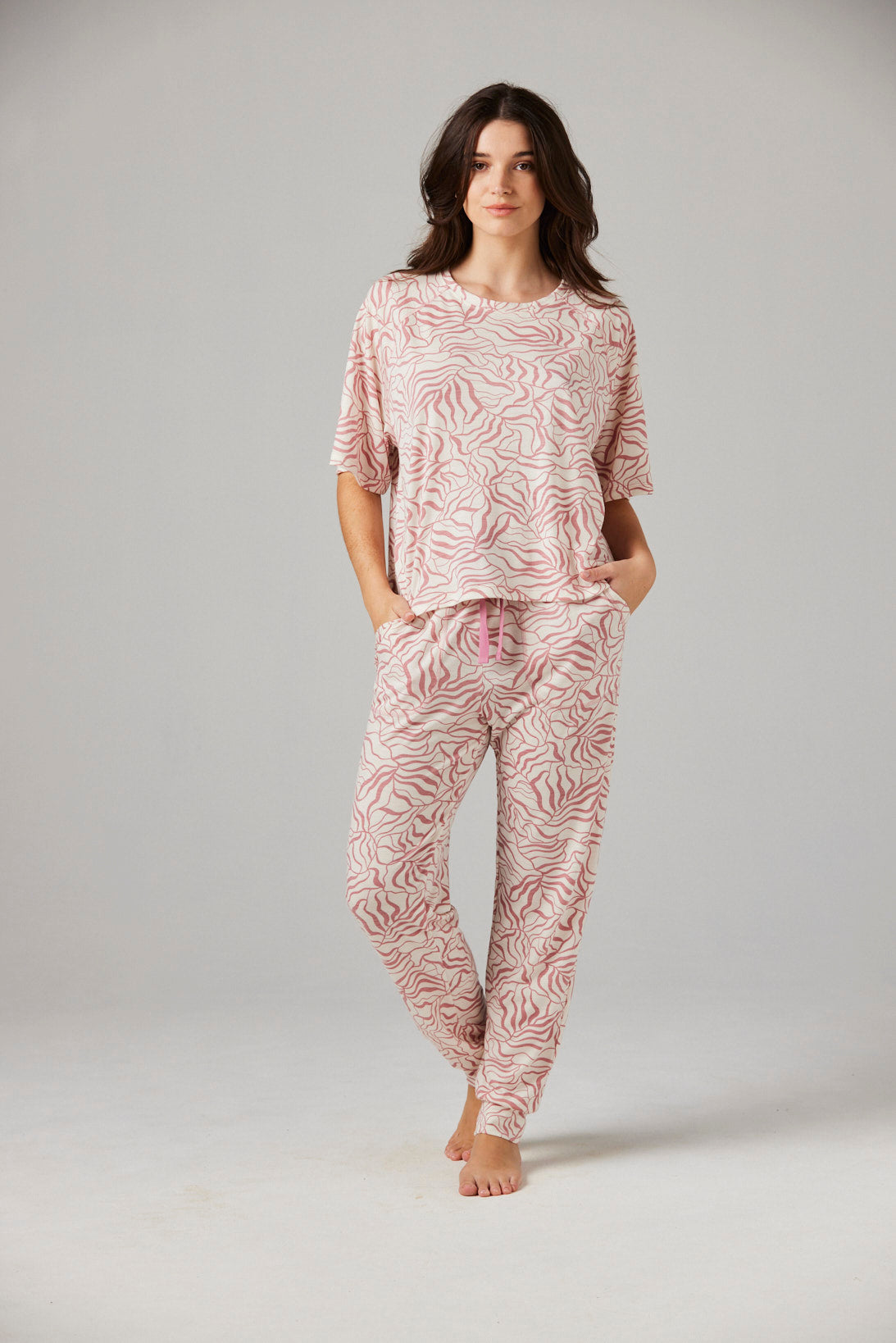 Alex Top Flora Print - Merino Loungewear