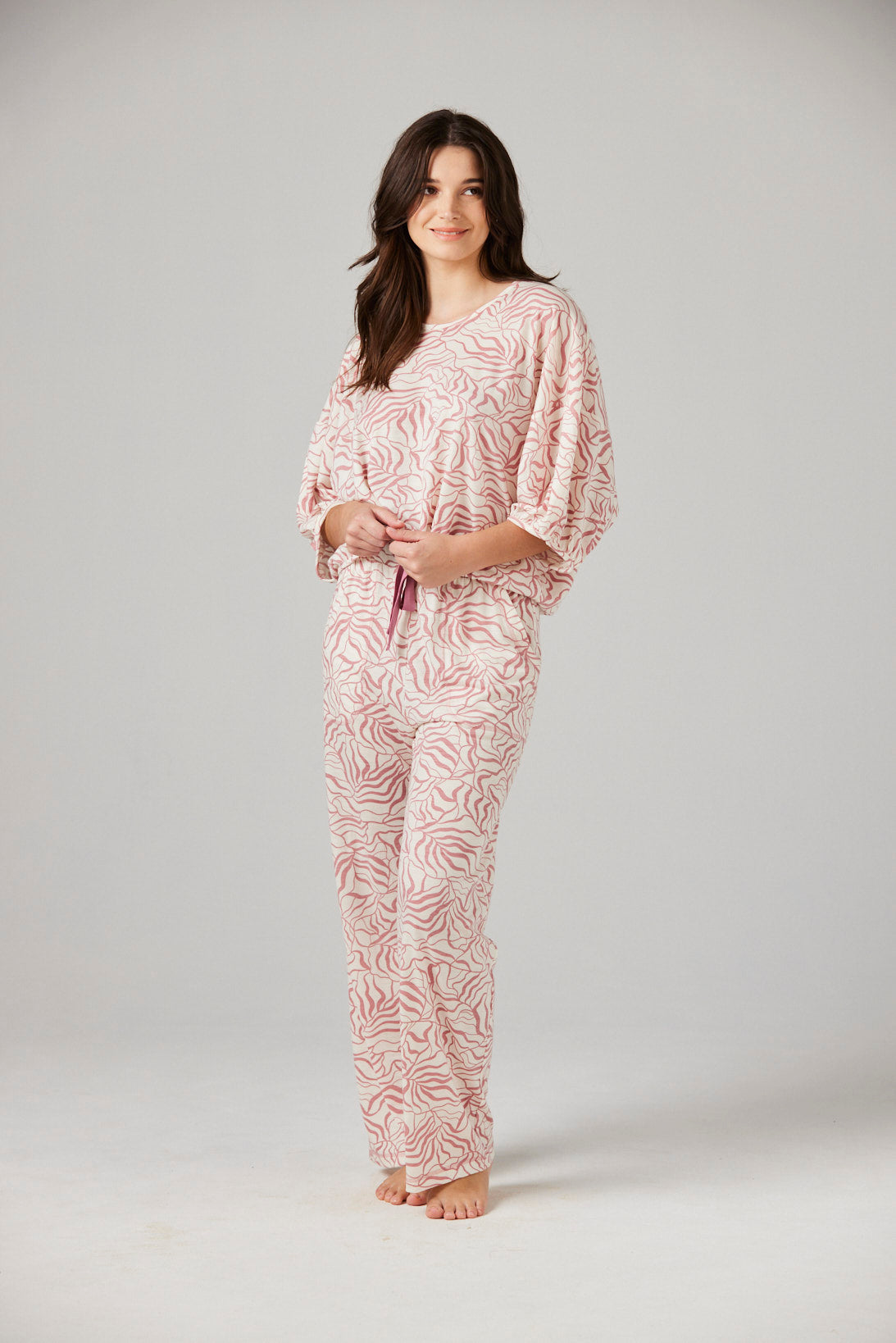 Demi Top Flora - Merino Loungewear