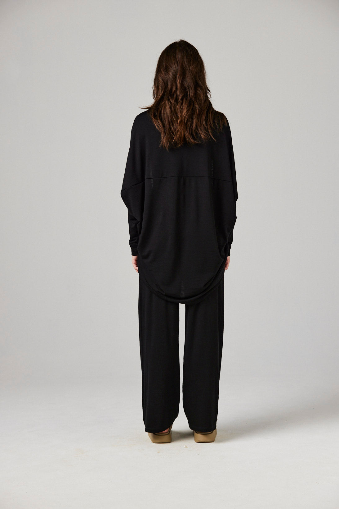 Gigi Robe Black - Merino Loungewear