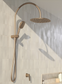 Contura II Rail Shower with Overhead - Brushed Bronze