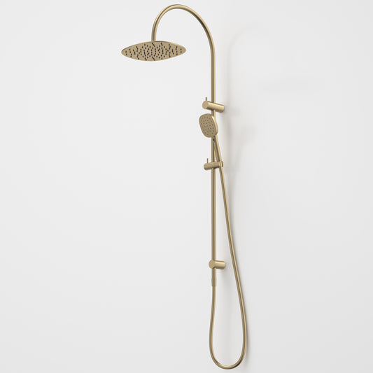 Contura II Rail Shower with Overhead - Brushed Brass