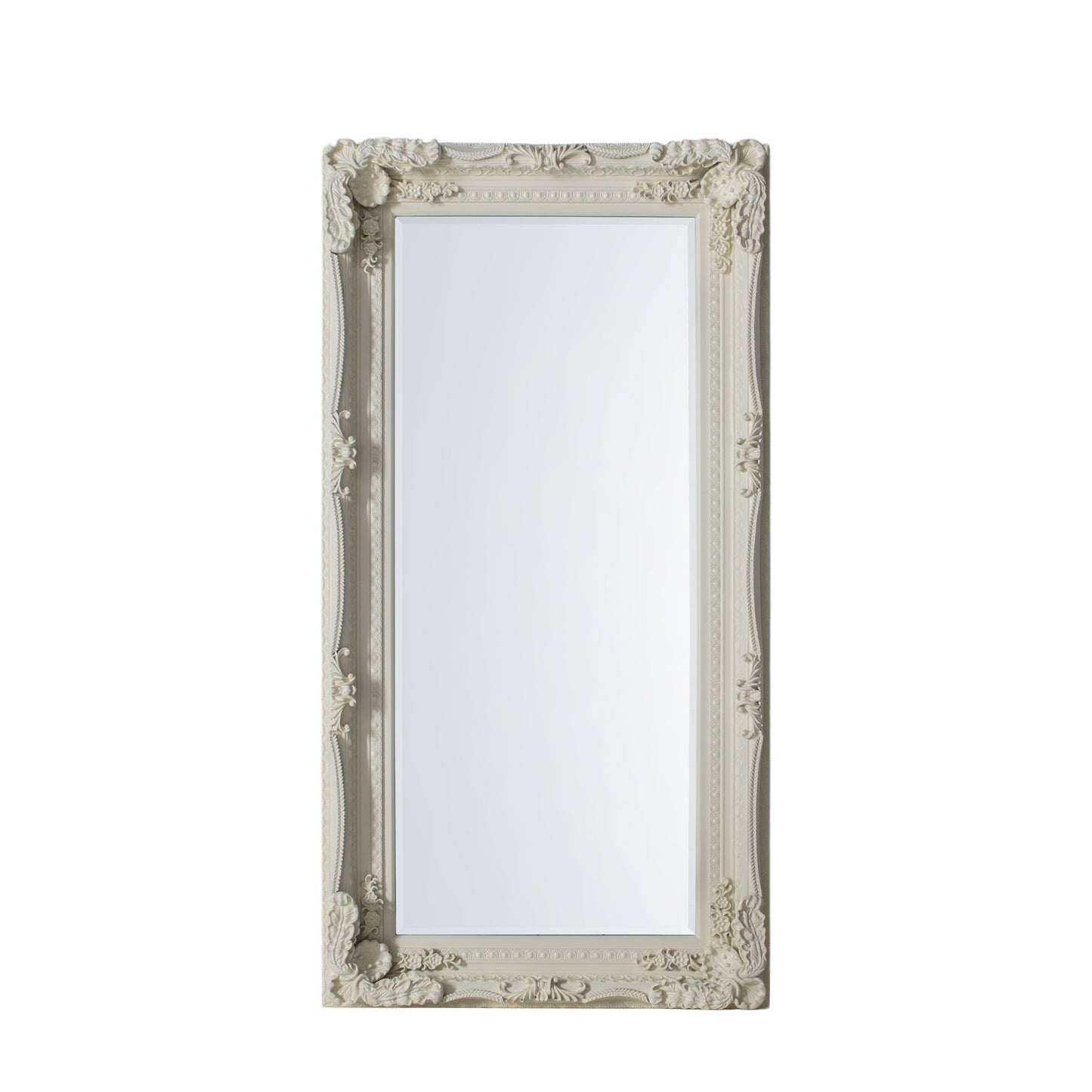 Cream Carved Leaner Mirror - Albert