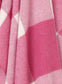 Checkboard Pink Merino Wool Throw