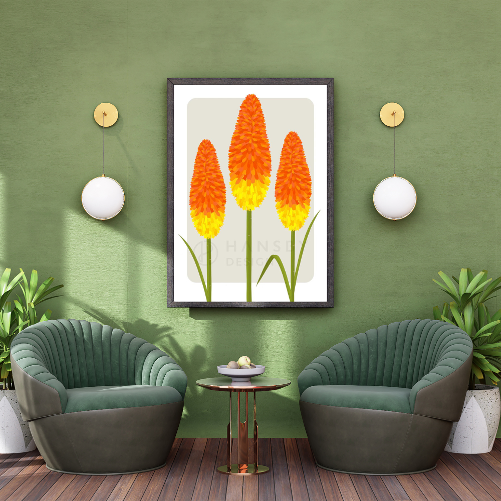 Red Hot Poker Art Print