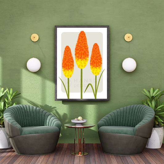 Red Hot Poker Art Print