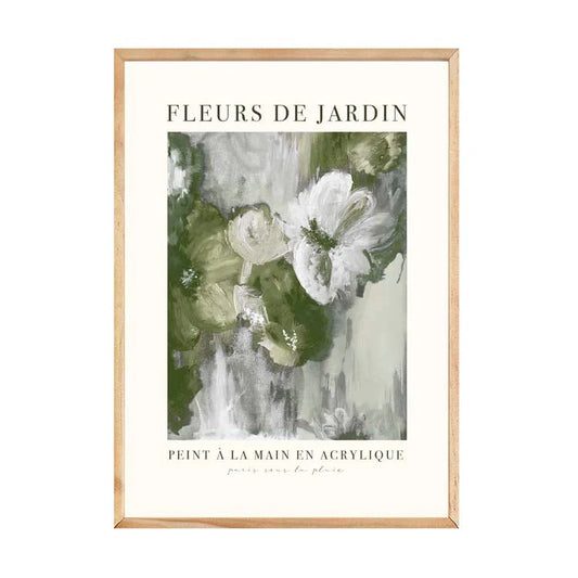 Fleur de Jardin Khaki Print