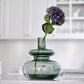 Inu Vase in Moss Green with a hydrangea bloom in it