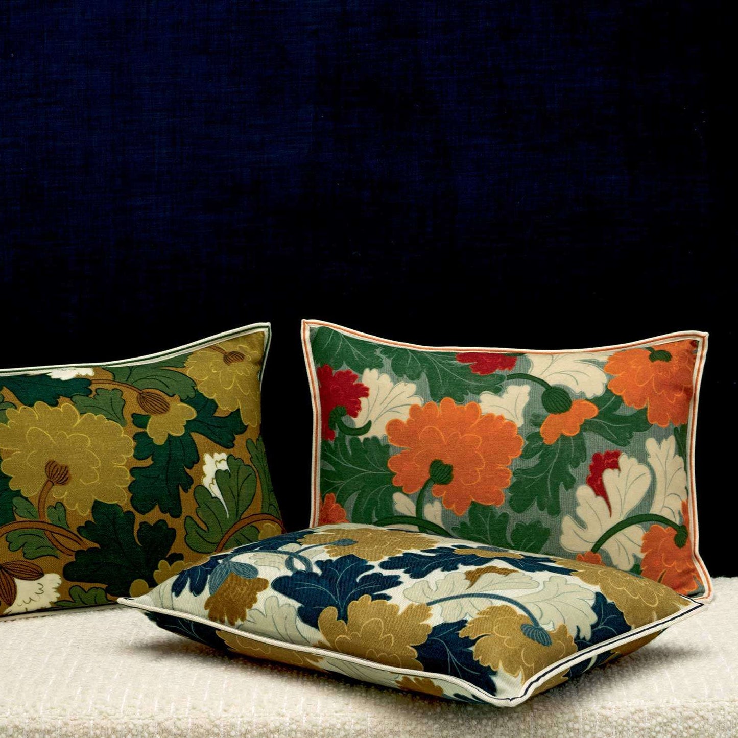 Three cushions - Jane by Elitis in William Morris floral patterns