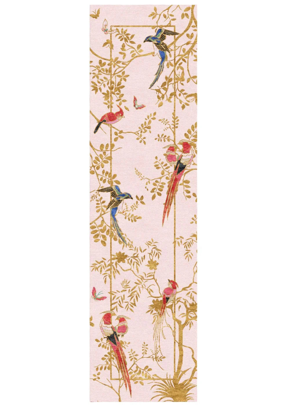 Wendy Morrison Rug - Jardin De Orient Pink & Gold Runner