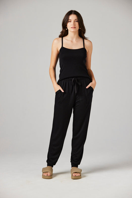 Piper Pant Black - Merino Loungewear