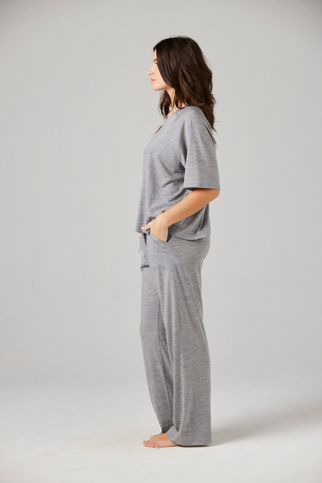 Maya Pant Grey - Merino Loungewear