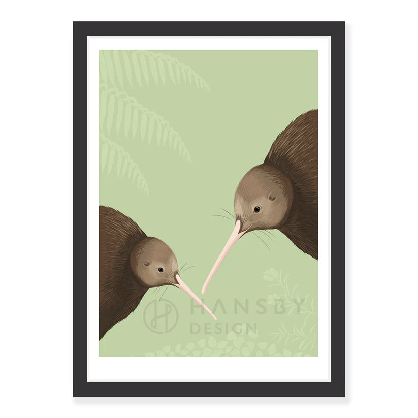 Kiwi Bird Pair Art Print