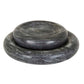 Stack of two black marble shallow bowls