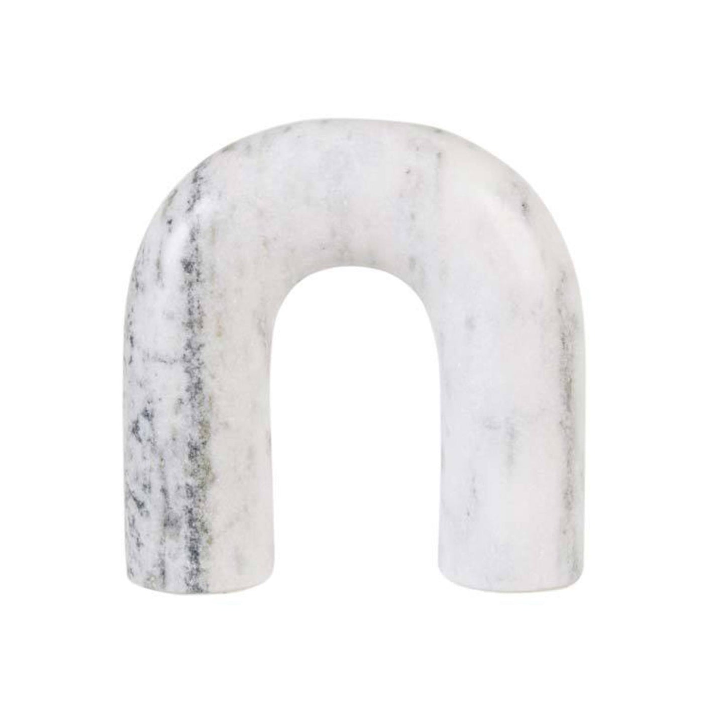 marble arch for table top decor in white with black veining
