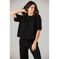 Alex Top Black - Merino Loungewear