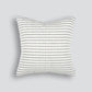 broken black stripe on a white outdoor cushion
