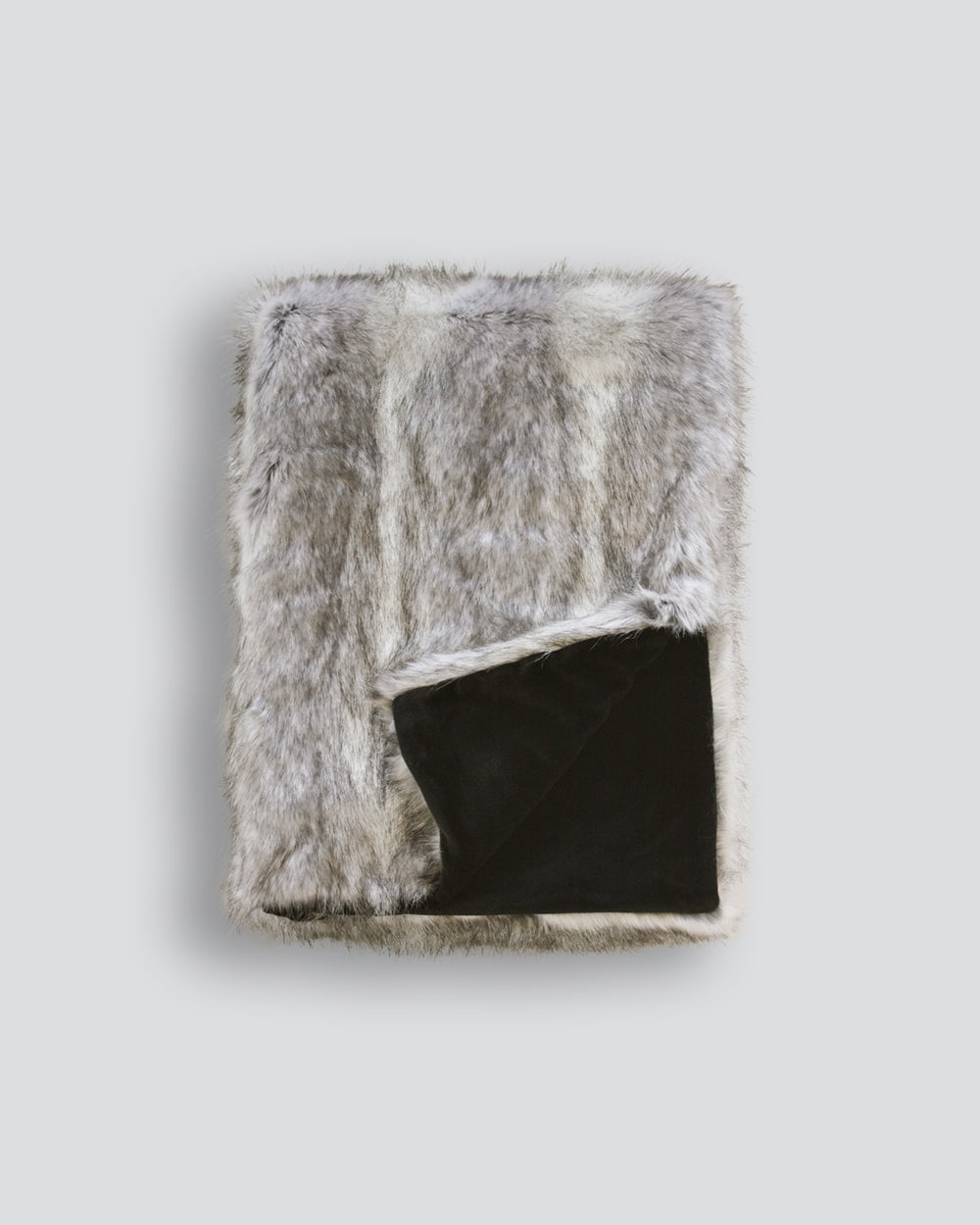 Luxury Imitation Fur Throw - Grey Coyote