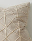 geometric patterned square cushion in cream