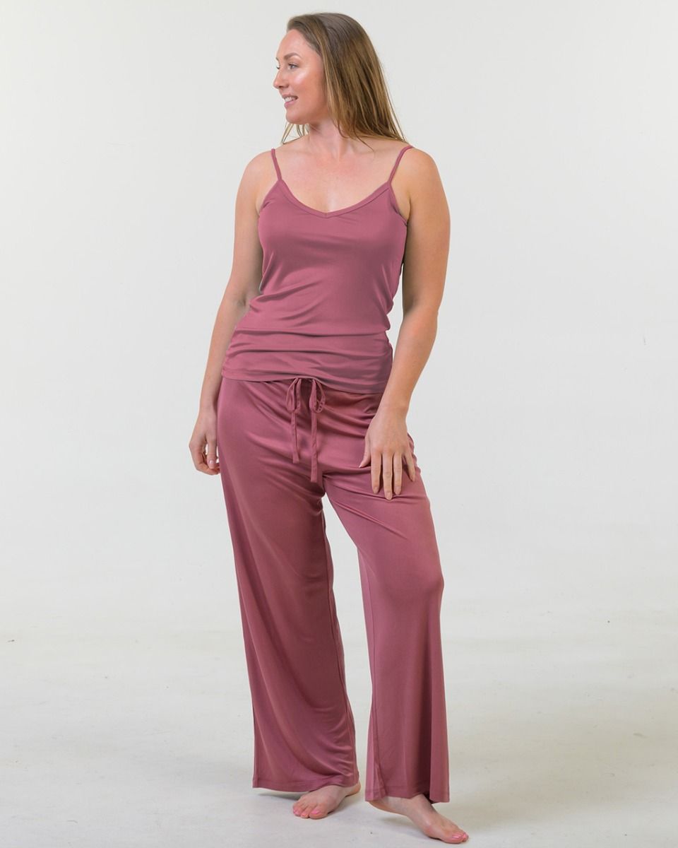 Women's Silk Cami & Long Pants Set Silk Sleepwear