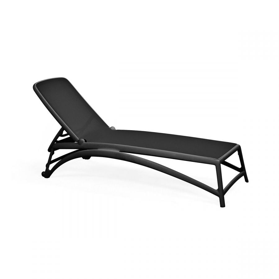 Atlantico sun lounger in charcoal, Nardi outdoor furniture