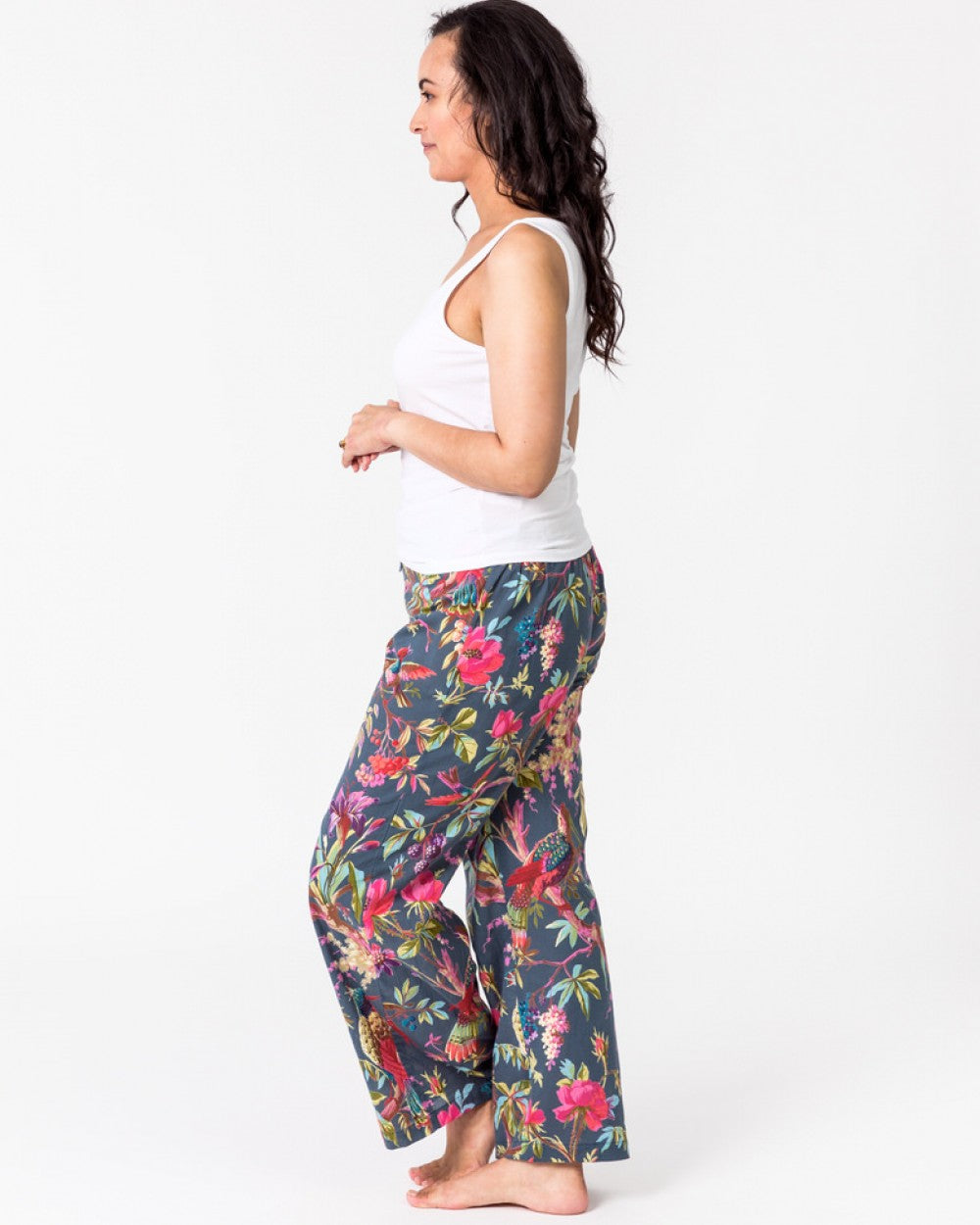 Paradise bluestone pyjama loungewear bottoms in cotton